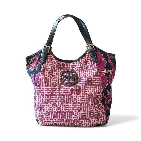 Tory Burch Handbags - Tory Burch Pink and NavyTote Bag